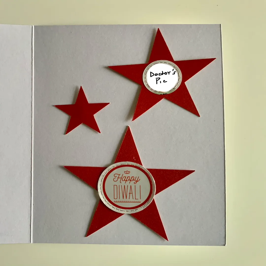 handmade diwali card with embossed and customised elements for corporate gifting