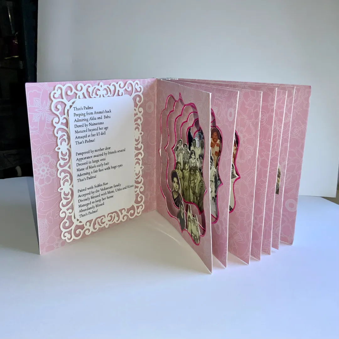 handmade birthday card with tunnel book technique and intricate cut embellishments