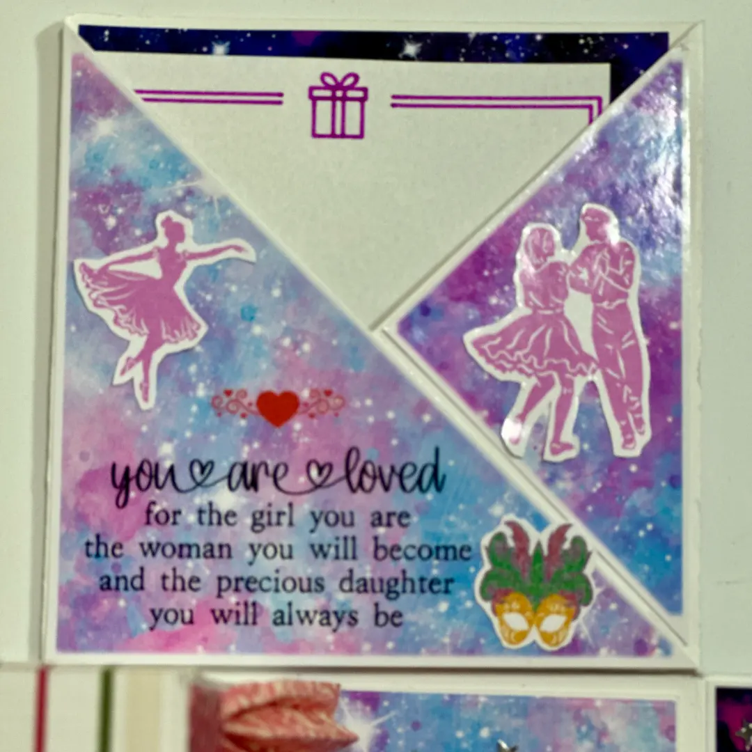 handmade explosion box theatre card