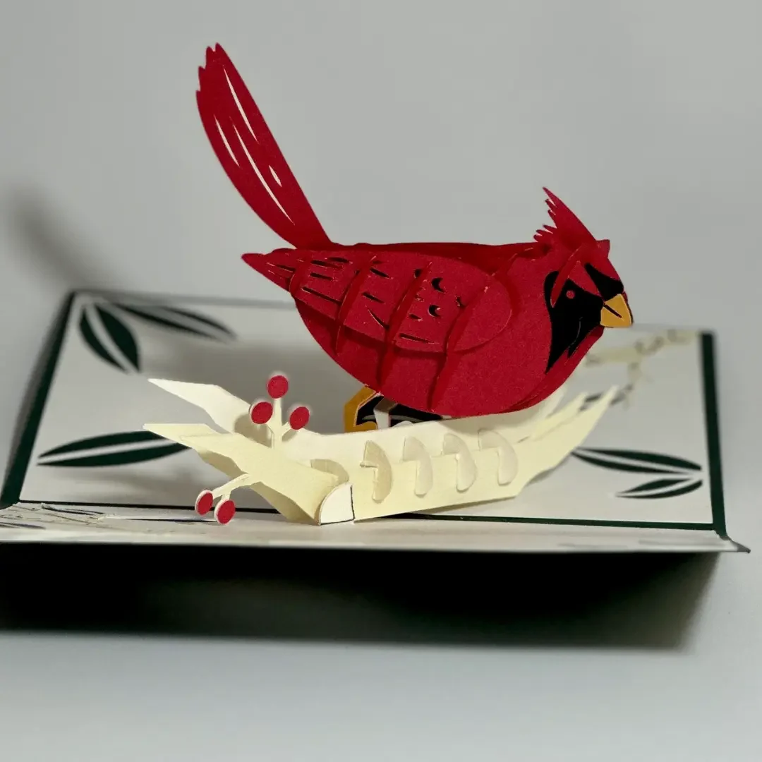Birthday-Cardinal Pop-Up