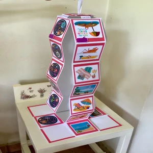 handmade birthday card - Pull up Accordion