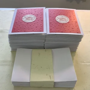 handmade diwali card with embossed and customised elements for corporate gifting