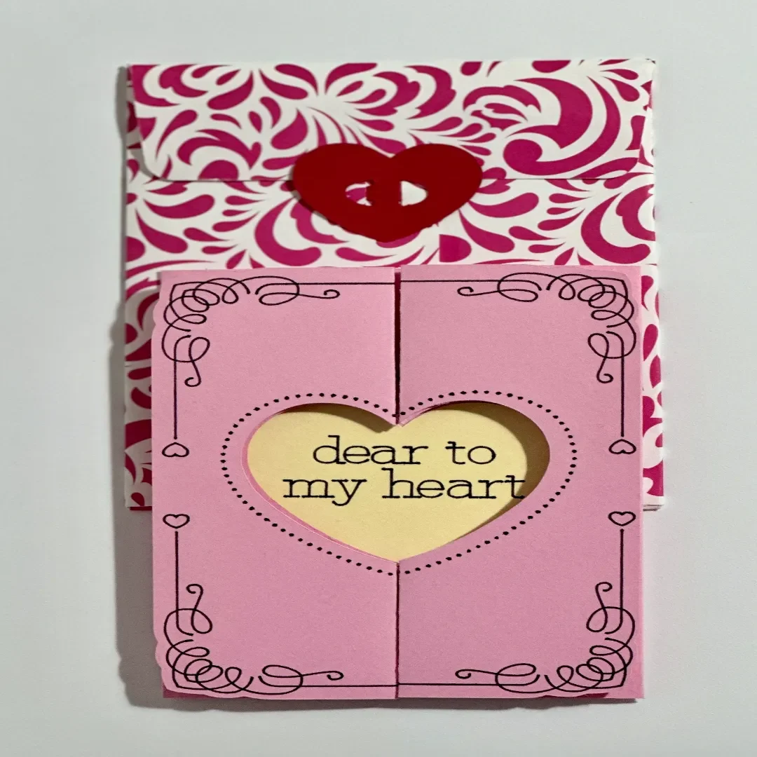 handmade anniversary card with elegant style and cuts