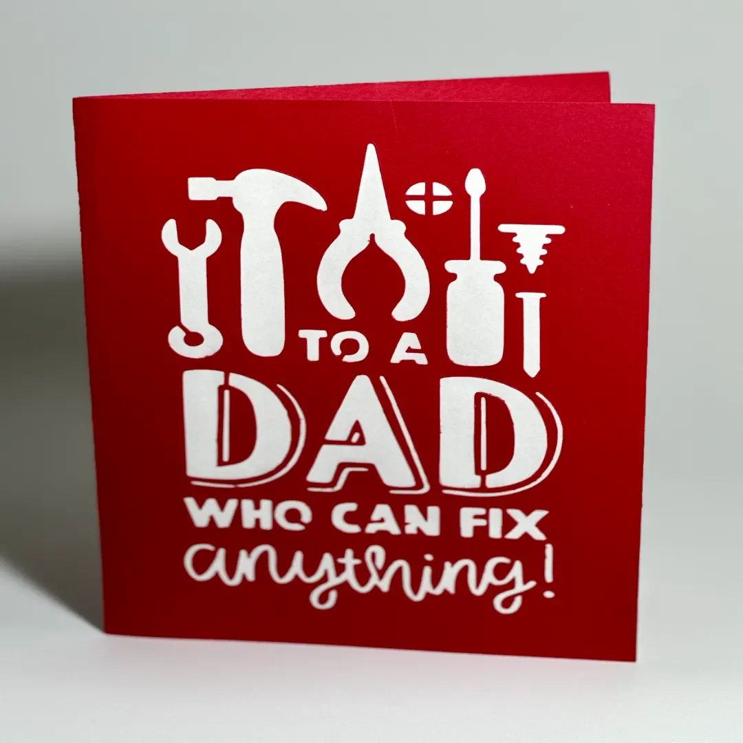 handmade intricately cut fathers day card