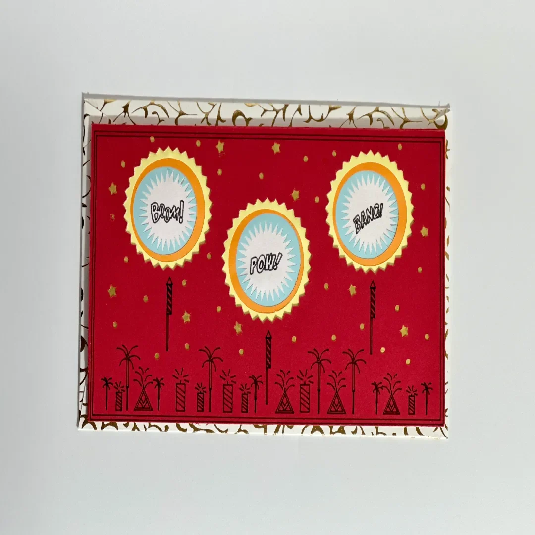 Handmade sparkling with drawing and special inserts