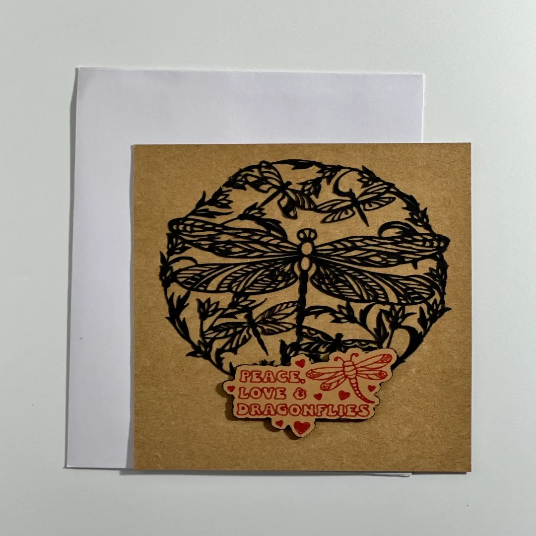 Handmade intricately cut friendship card