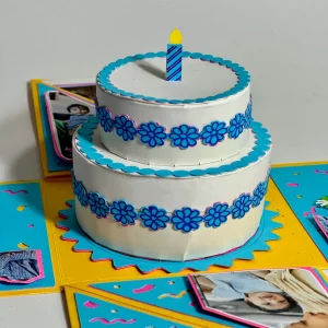 handmade customised explosion box tiered cake